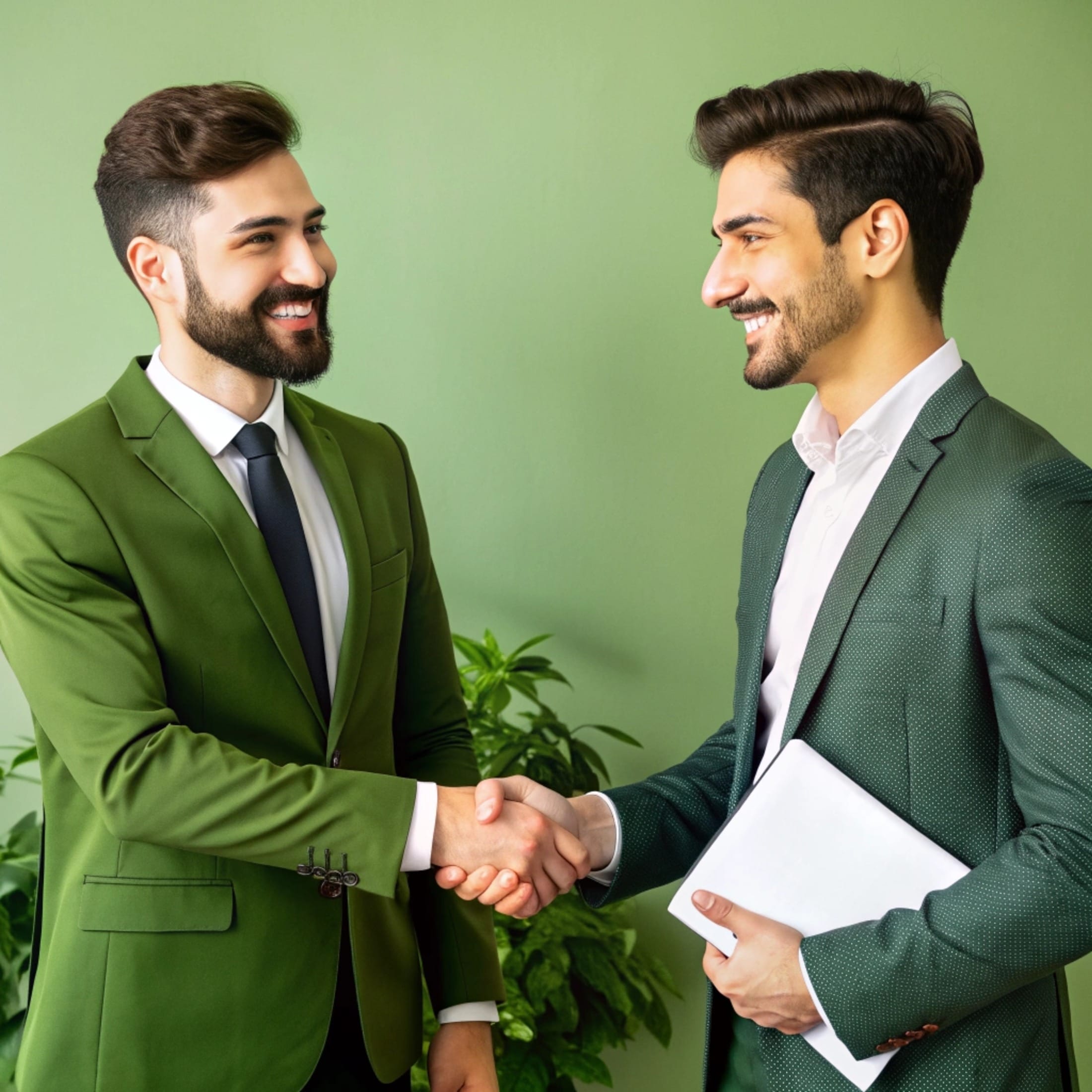 two-men-shaking-hands-one-them-is-shaking-hands-with-green-background (1)